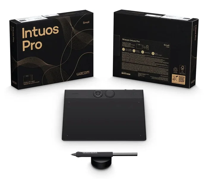 Wacom Intuos Pro Small PTK470K0 – Tableta Gráfica con Lápiz 187 x 105 mm USB/Bluetooth Negro