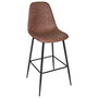 Home Deco Factory Taburete Bar Industriel Marrón 46x53.5 cm; h.106 cm; Altura Asiento: 70 cm