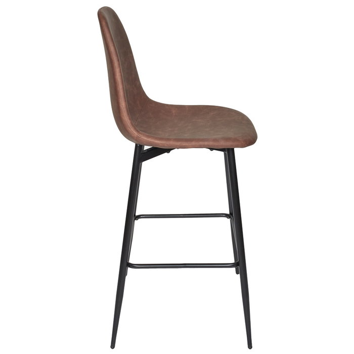 Home Deco Factory Taburete Bar Industriel Marrón 46x53.5 cm; h.106 cm; Altura Asiento: 70 cm