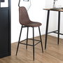 Home Deco Factory Taburete Bar Industriel Marrón 46x53.5 cm; h.106 cm; Altura Asiento: 70 cm