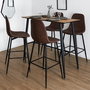 Home Deco Factory Taburete Bar Industriel Marrón 46x53.5 cm; h.106 cm; Altura Asiento: 70 cm
