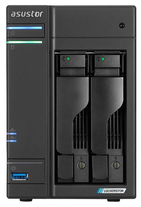 Asustor LOCKERSTOR 2 Gen2 AS6702T con Intel Celeron N5105, 4 GB RAM y 2 bahías