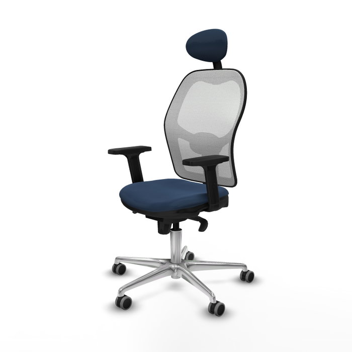 PIQUERAS Y CRESPO Silla de oficina Jorquera Azul marino y Blanco