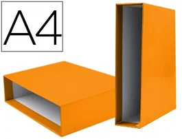 Liderpapel Archivador de Cartón Lomo 75mm DIN A4 Naranja