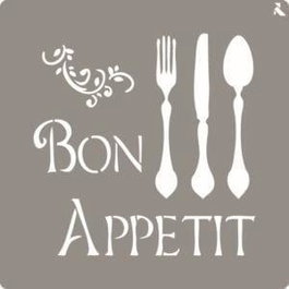 la Pajarita Stencil ST-07 Modelo Bon Appétit