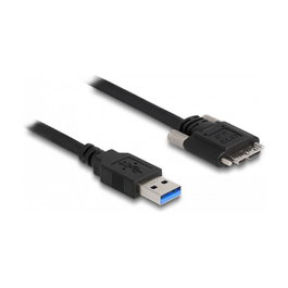 DeLOCK Cable USB 3.0 Tipo A a Micro-B con tornillos, 3 m, Negro