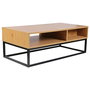 Home Deco Factory Mesa Baja Cajón Abbott Industriel Madera Metal 100x50x36 cm
