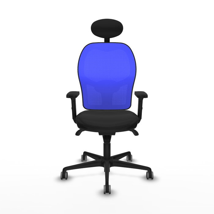 PIQUERAS Y CRESPO Silla de oficina Jorquera con mecanismo Sincro, Negro y Azul