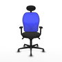 PIQUERAS Y CRESPO Silla de oficina Jorquera con mecanismo Sincro, Negro y Azul