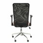 PIQUERAS Y CRESPO Silla Minaya con mecanismo basculante, brazos abatibles, respaldo de malla negro y asiento rosa