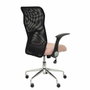 PIQUERAS Y CRESPO Silla Minaya con mecanismo basculante, brazos abatibles, respaldo de malla negro y asiento rosa