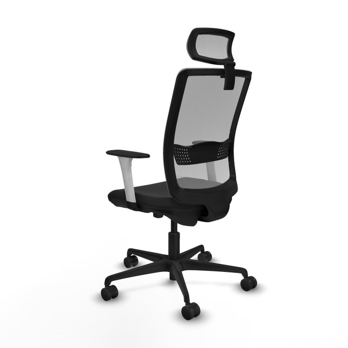 PIQUERAS Y CRESPO Silla de oficina Haches con mecanismo Sincro/Traslack, Negro y Gris