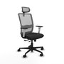 PIQUERAS Y CRESPO Silla de oficina Haches con mecanismo Sincro/Traslack, Negro y Gris