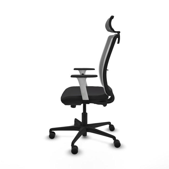 PIQUERAS Y CRESPO Silla de oficina Haches con mecanismo Sincro/Traslack, Negro y Gris
