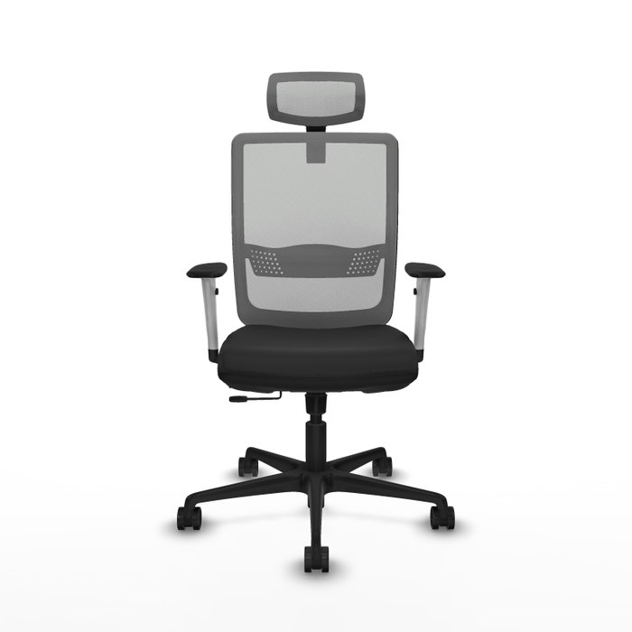 PIQUERAS Y CRESPO Silla de oficina Haches con mecanismo Sincro/Traslack, Negro y Gris