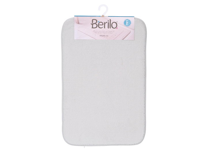 Berilo Alfombra Baño Viscoelástica Gris Claro PVC 60 x 40 x 1 cm (Set de 12)