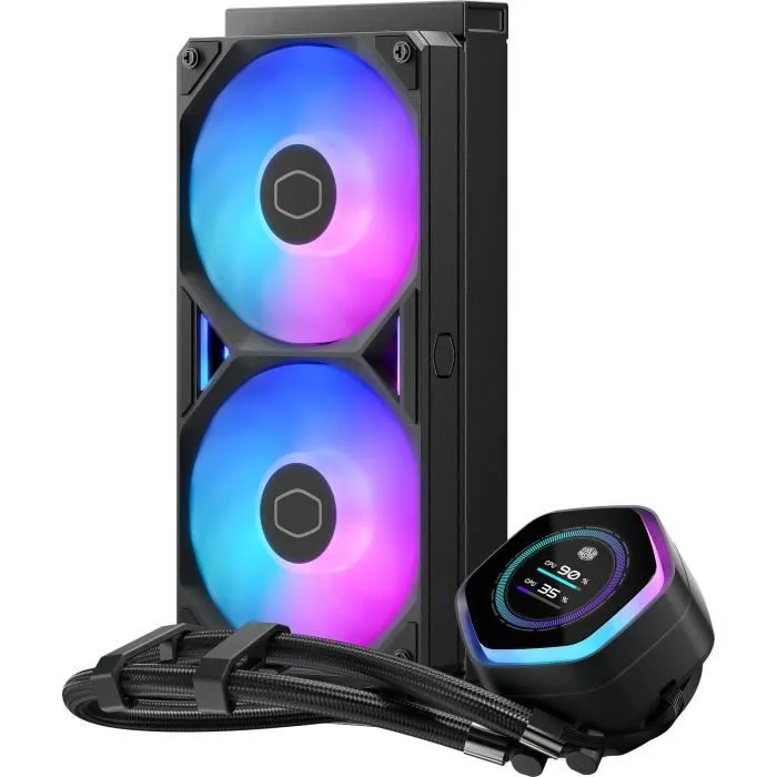 Cooler Master MasterLiquid 240 Atmos II LCD ARGB Refrigeración Líquida AIO con 2 Ventiladores de 120 mm - AABTN35542