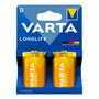Varta Pila Alcalina LR20 Longlife D Blister Cartón 2 Unidades Ø34,2 x 61,5 mm