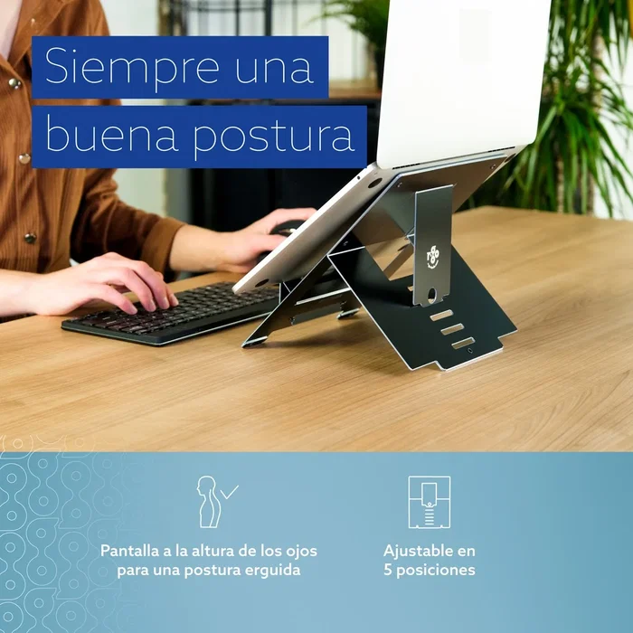 R-go tools R-go Riser Flexible Soporte de Ordenador Portátil Ajustable Negro R-go tools R-go Riser Flexible Soporte de Ordenador Portátil Ajustable Negro