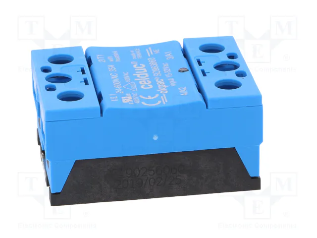CELDUC SO9 Relé de semiconductor monofásico 35A 24-600VAC CELDUC SO9 Relé de semiconductor monofásico 35A 24-600VAC
