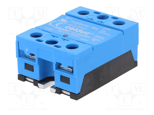 CELDUC SO9 Relé de semiconductor monofásico 35A 24-600VAC CELDUC SO9 Relé de semiconductor monofásico 35A 24-600VAC