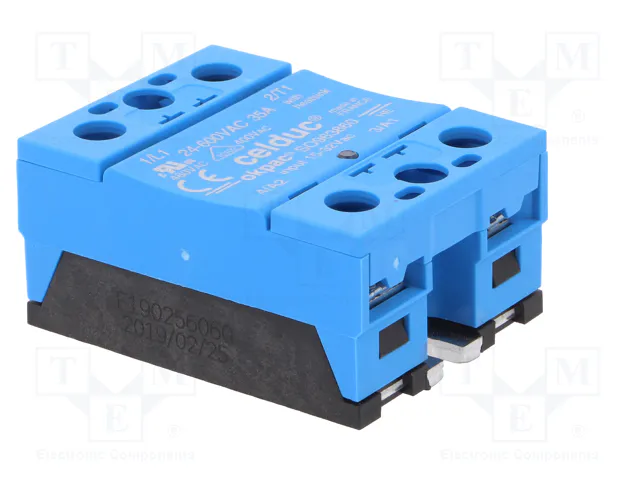 CELDUC SO9 Relé de semiconductor monofásico 35A 24-600VAC CELDUC SO9 Relé de semiconductor monofásico 35A 24-600VAC