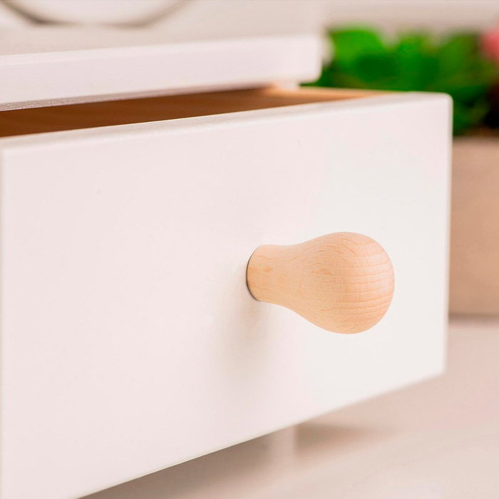 Rei Pomo para Mueble Modelo 273, de Madera de Haya Crudo, Ø20 x 31 mm con Tornillos M4 Incluidos Rei Pomo para Mueble Modelo 273, de Madera de Haya Crudo, Ø20 x 31 mm con Tornillos M4 Incluidos