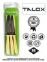TALOX Pack de 6 Cuchillos de Mesa o Postre de 10 cm, Mango Amarillo