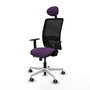 PIQUERAS Y CRESPO Silla de oficina Zulema con mecanismo Sincro/Traslack, Morado y Negro
