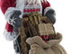 DKD Home Decor Figura de Papá Noel en Trineo Gris