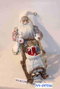 DKD Home Decor Figura de Papá Noel en Trineo Gris