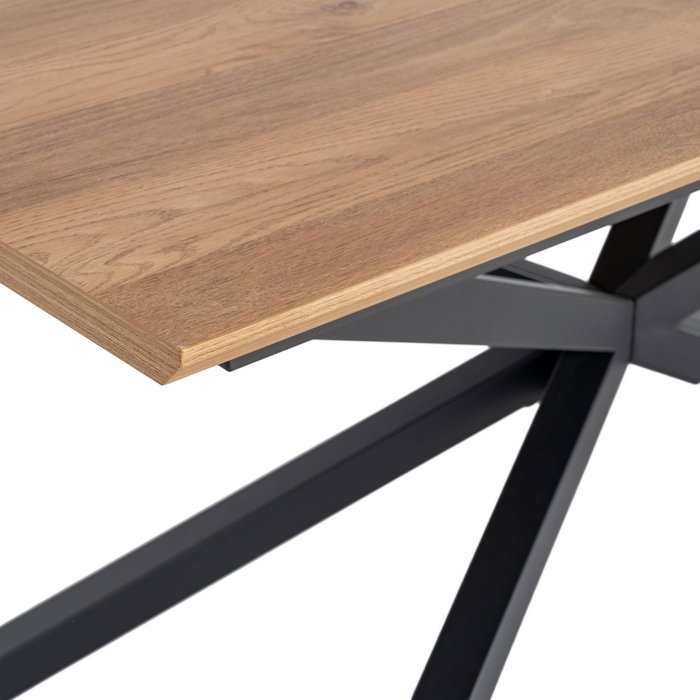Mesa Extensible Natural Dm-Metal Salón 160 X 90 X 76 cm