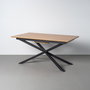 Mesa Extensible Natural Dm-Metal Salón 160 X 90 X 76 cm