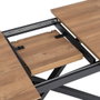 Mesa Extensible Natural Dm-Metal Salón 160 X 90 X 76 cm