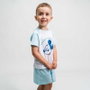 Pijama Corto Single Jersey Mickey Azul Claro 18 Meses