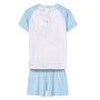 Pijama Corto Single Jersey Mickey Azul Claro 18 Meses