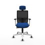 PIQUERAS Y CRESPO Silla de oficina Yunquera Azul con mecanismo Sincro