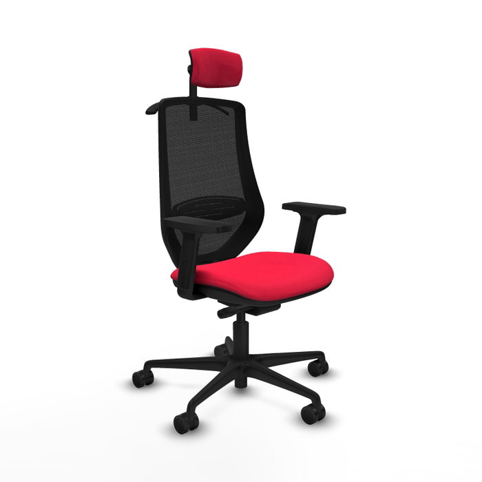PIQUERAS Y CRESPO Silla de oficina Mardos con mecanismo Sincro/Traslack, Tela Roja y Malla Negra PIQUERAS Y CRESPO Silla de oficina Mardos con mecanismo Sincro/Traslack, Tela Roja y Malla Negra