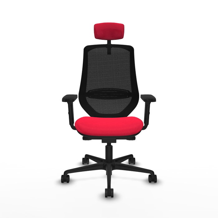 PIQUERAS Y CRESPO Silla de oficina Mardos con mecanismo Sincro/Traslack, Tela Roja y Malla Negra PIQUERAS Y CRESPO Silla de oficina Mardos con mecanismo Sincro/Traslack, Tela Roja y Malla Negra