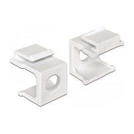 DeLOCK 86400 Cubierta Keystone blanca con perforación de 8 mm, 4 unidades