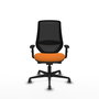 PIQUERAS Y CRESPO Silla de oficina Mardos con Mecanismo Sincro/Traslack Naranja y Negro