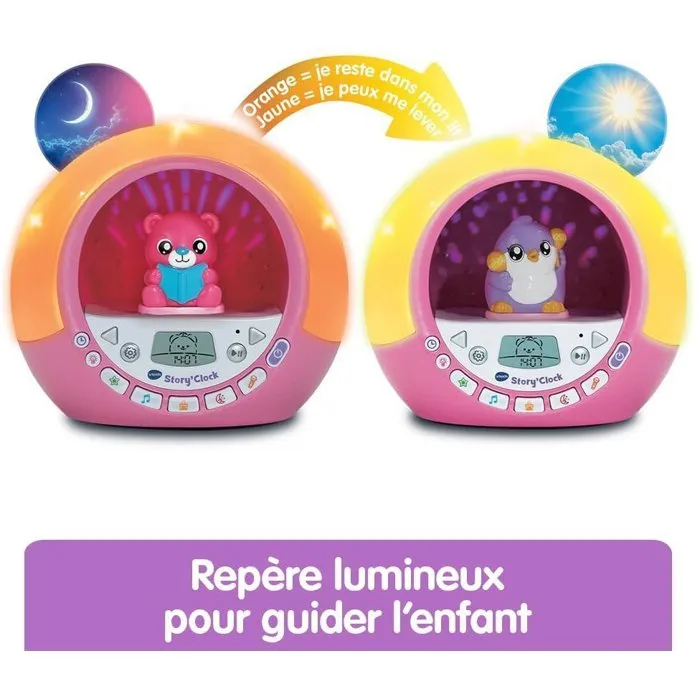 Vtech VTE3417766219558 Mi Cuentista de Historias Reloj Despertador Rosa - Idioma francés