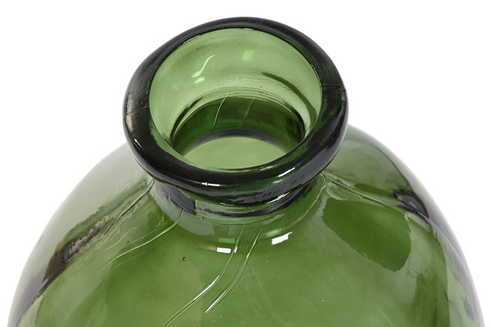 DKD Home Decor Jarrón Urban C463 Verde Oscuro Cristal Reciclado 34 x 73 x 34 cm