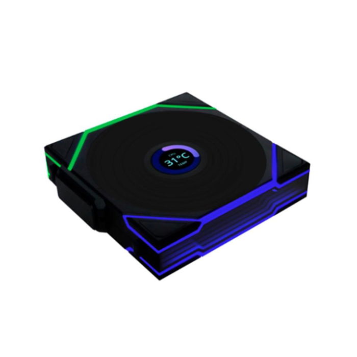 Lian Li Ventilador Caja Unifan TL LCD Wireless con Pantalla para Monitorización de Temperatura y Carga