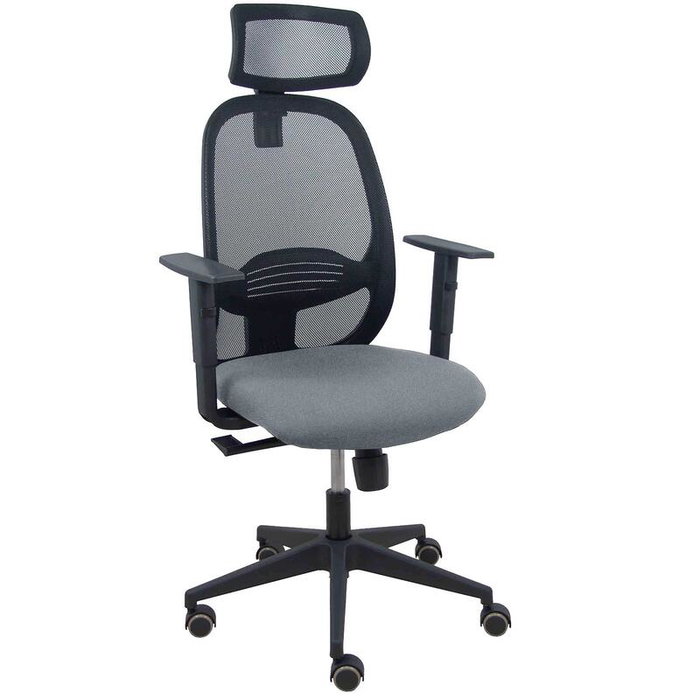 PIQUERAS Y CRESPO Silla Cilanco con Mecanismo Sincro, Asiento Gris y Respaldo Negro