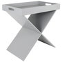 Home Deco Factory Mesa Bandeja Desmontable Gris 46x32 cm h.48,5 cm
