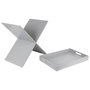 Home Deco Factory Mesa Bandeja Desmontable Gris 46x32 cm h.48,5 cm