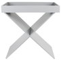 Home Deco Factory Mesa Bandeja Desmontable Gris 46x32 cm h.48,5 cm