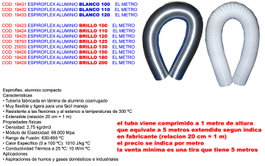 ESPIROFLEX Tubo Flexible de Aluminio Blanco 110 mm Ø