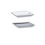 Bidasoa Set de 2 Bandejas de Porcelana Zigzag 15x15 cm